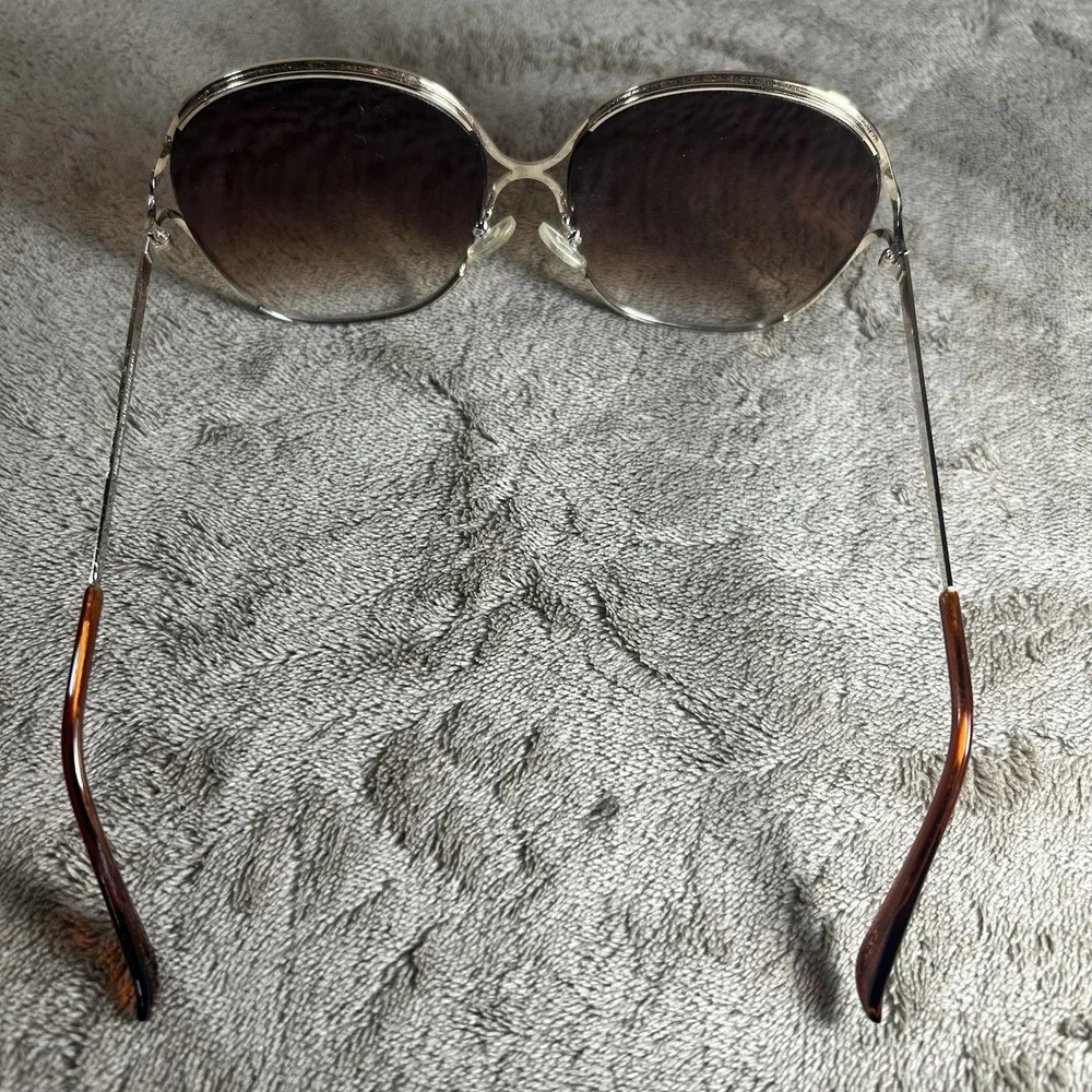 Cato Oversized Brown Gradient Sunglasses Women Gold Tone Fashion Shades